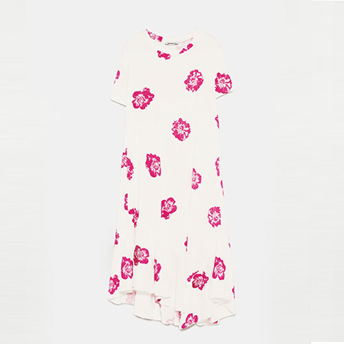 2018 New Surplice Wrap Tie Wias Floral printed textured dress