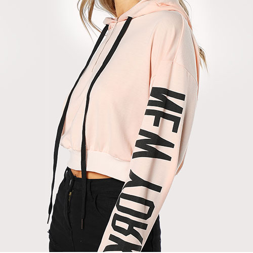 2018 Hot Drop Shoulder Cut And Sew Printed Sweatshirt